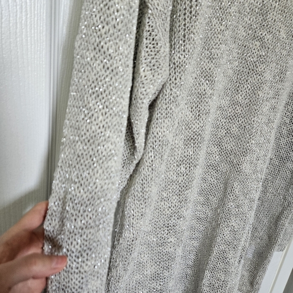 Oversized grey silver sparkle sweater - Picture 2 of 8